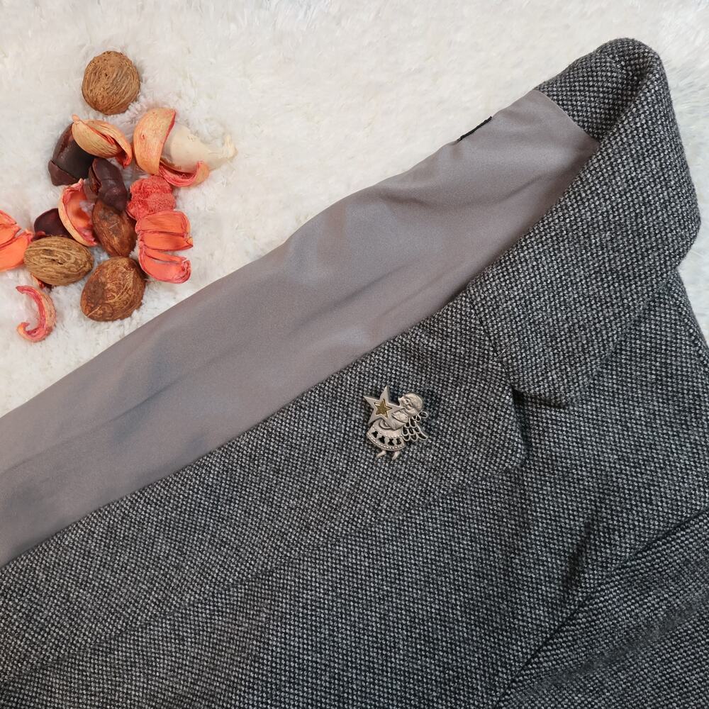 Vintage Silver & Gold Tone Guardian Angel Christmas Star Lapel Pin - Picture 2 of 10